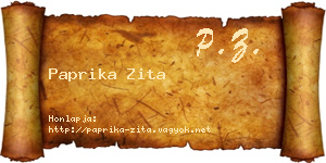 Paprika Zita névjegykártya